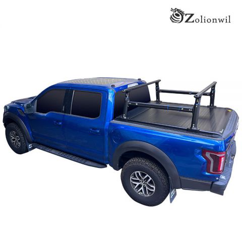 Adjustable truck bed rack