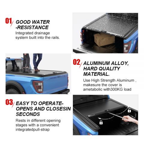 Aluminum Manual Pickup Tonneau Cover