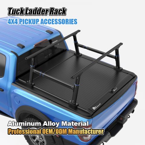 Adjustable truck bed rack